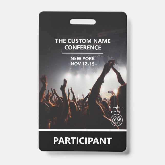 Crachá Acesso de Participante da Conferência Passar Códig (Frente)