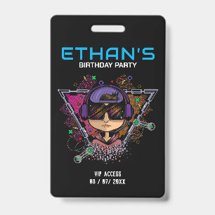 Crachá Acesso VIP à Festa de Aniversário