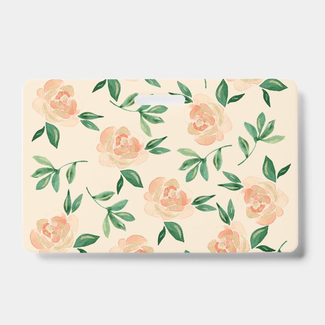 Crachá Acordos De Flor De Casamento (Frente)