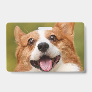 Crachá Adicionar Foto de Cão Personalizada Personalizada