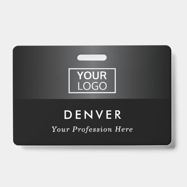 Crachá Adicionar nome de funcionário do logotipo título c (Frente)