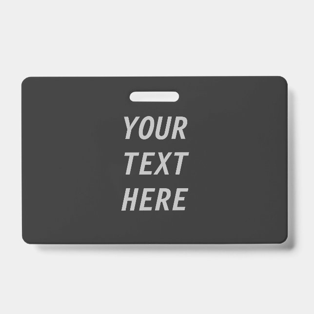 Crachá Adicione Seu Próprio Texto  (Frente)