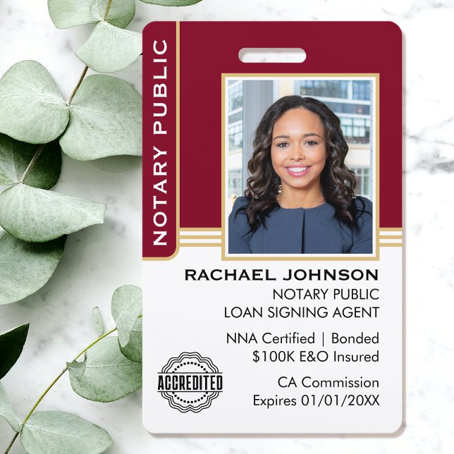 Crachá Agente de Assinatura de Empréstimo Público Notário (Criador carregado)