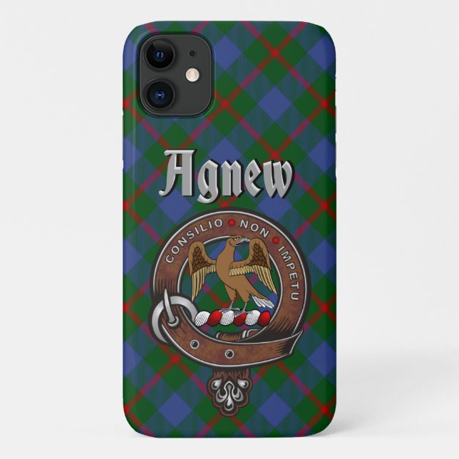 Crachá Agnew Clan e Capa de telefone Tartan (Verso)
