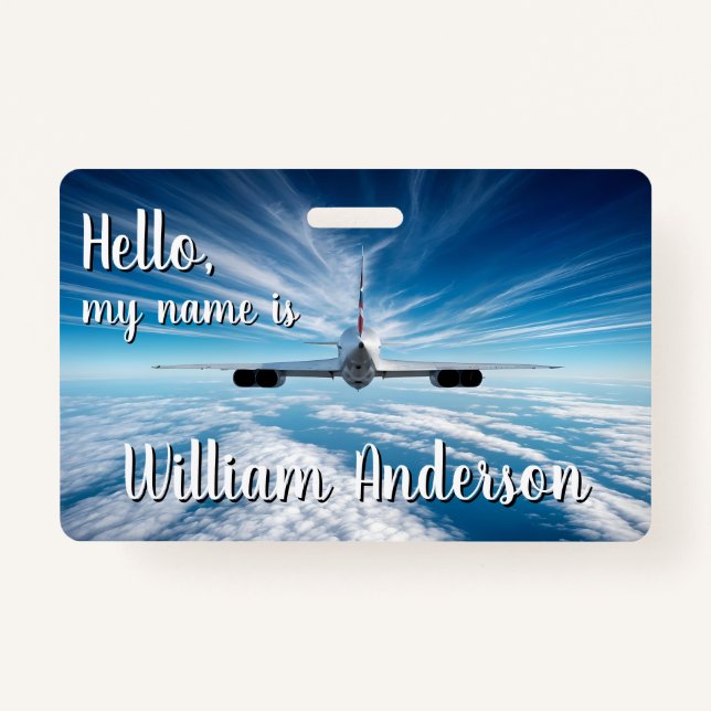 Crachá Além do Horizonte: Concorde do Nome Atrás (Frente)