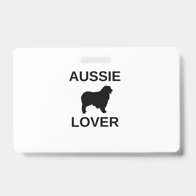 Crachá amante do australian shepherd aussie (Frente)