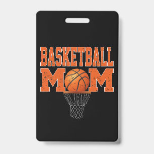 Crachá Amante do Esporte Mãe de Basquete para Jogadores