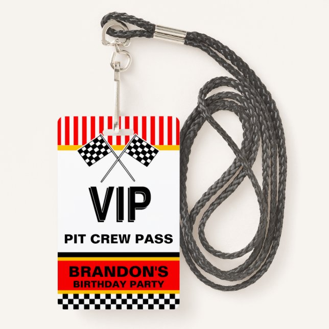 Crachá aniversário (Frente com cordão)