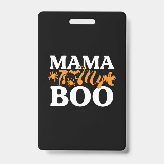 Crachá Aniversário da Mamãe no Halloween é o Meu Boo