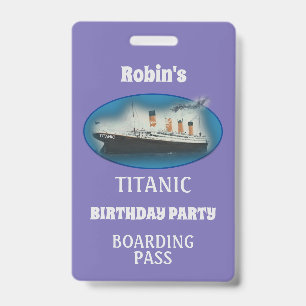 Crachá Aniversário do Titanic Insígnia do Navio da Linha 