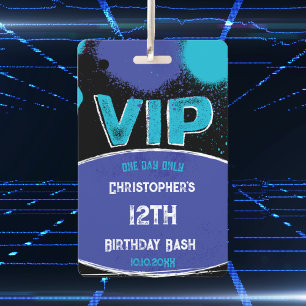 Crachá Aniversário VIP Personalizado