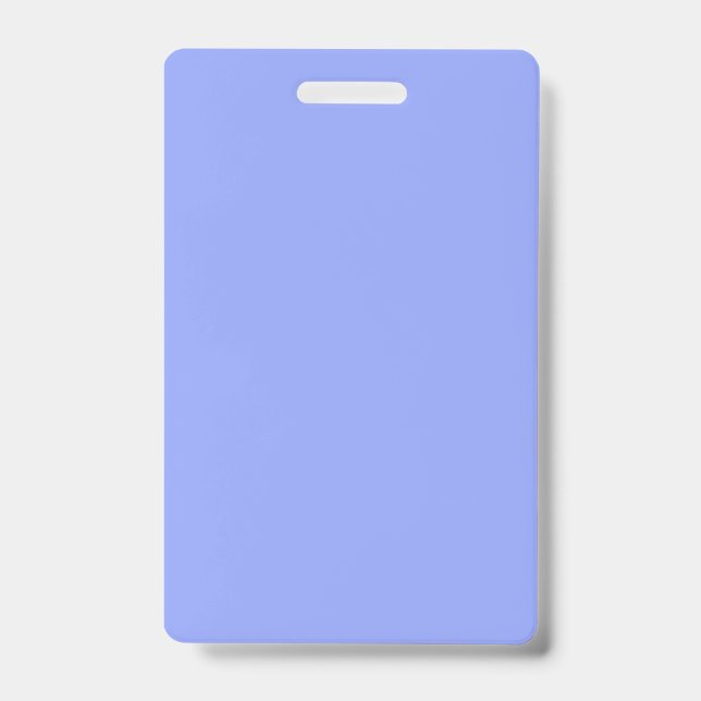 Crachá anúncio azul pastel personalizado de cor sólida mi (Frente)