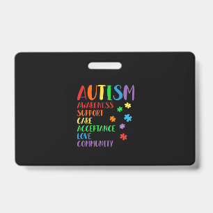 Crachá Apoio Aceitação Aliada Conscientização do Autismo