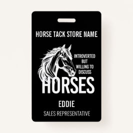 Crachá Apresentamos vendas de lojas engraçadas para caval