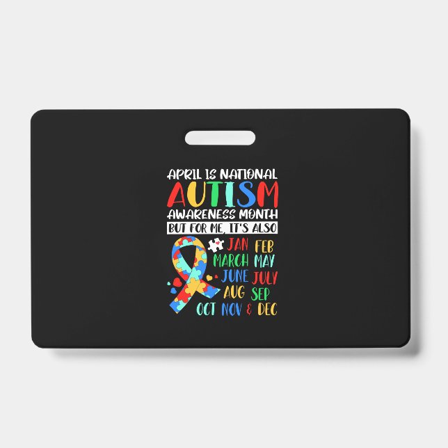 Crachá April is National Autism Awareness Month (Frente)