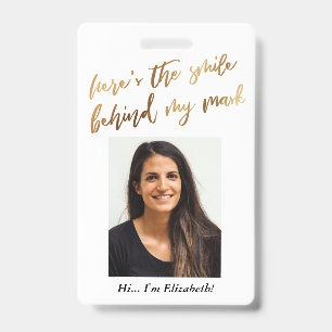 Crachá Aqui está o sorriso atrás da minha máscara - Fa