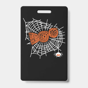 Crachá Aranha Teia Divertida Fofa Gráfica Teia de Aranha