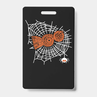 Crachá Aranha Teia Divertida Fofa Gráfica Teia de Aranha