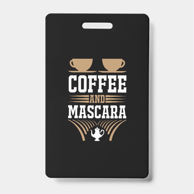 Crachá Arte de Café Café e Máscara (Frente)