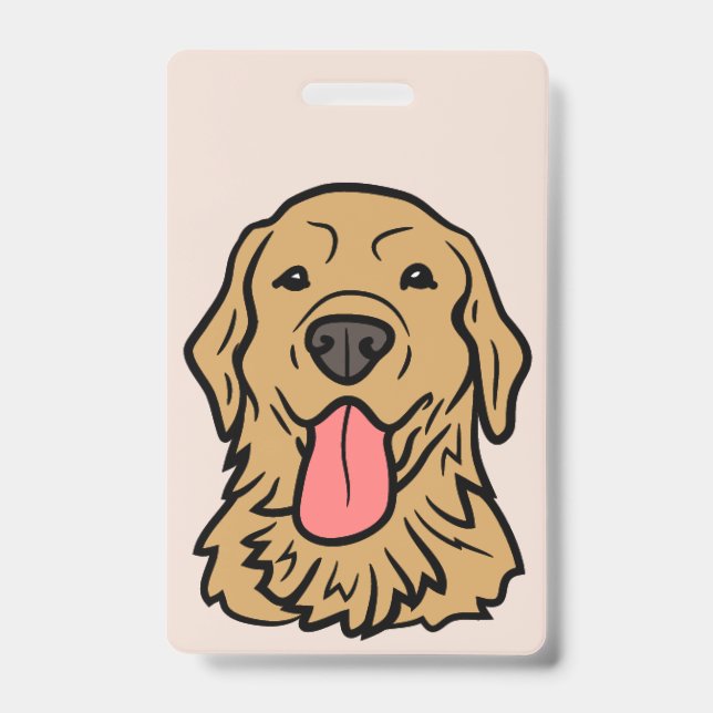 Crachá Arte Vetorial de Labrador Retriever | (Frente)