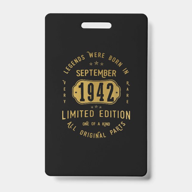 Crachá As Legendas Foram Nasceres Em Setembro De 1942 79º (Frente)