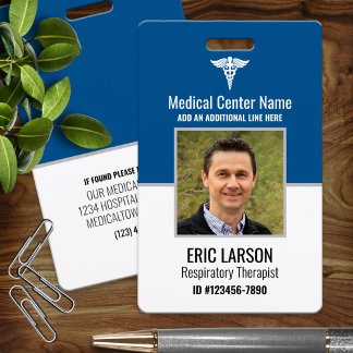 Crachá Assistente médico personalizado com ID de foto
