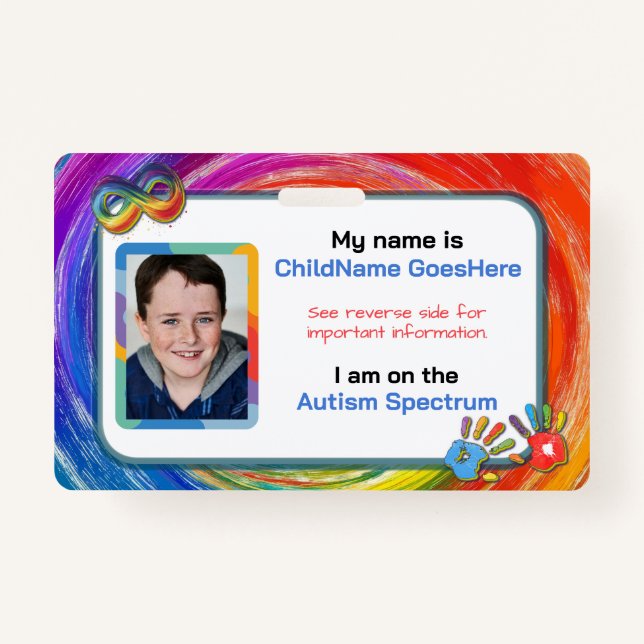 Crachá Autism Assistance Identification Card (Frente)
