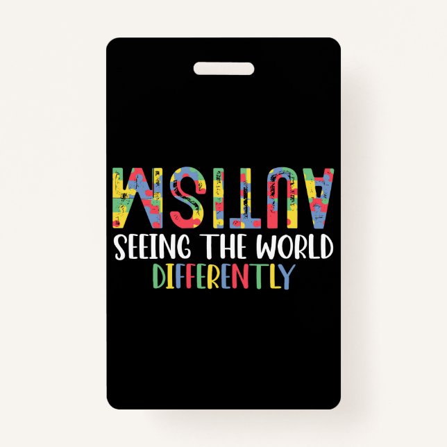 Crachá Autismo Vendo O Mundo Diferentemente Autismo Aware (Frente)