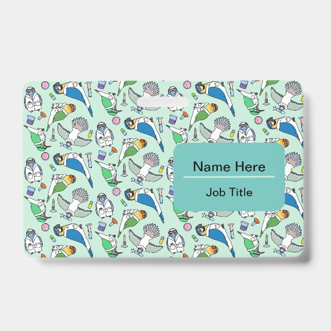 Crachá Aves de laboratório - Ornitologia (Frente)