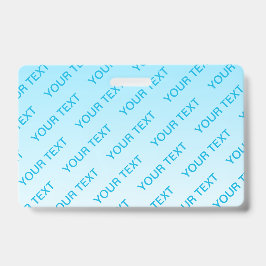 Crachá Azul Celeste (cor mutável!) Ombre & Padrão de Text