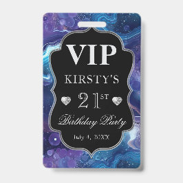 Crachá Azul-roxo, glérulo acinado, Aniversário VIP