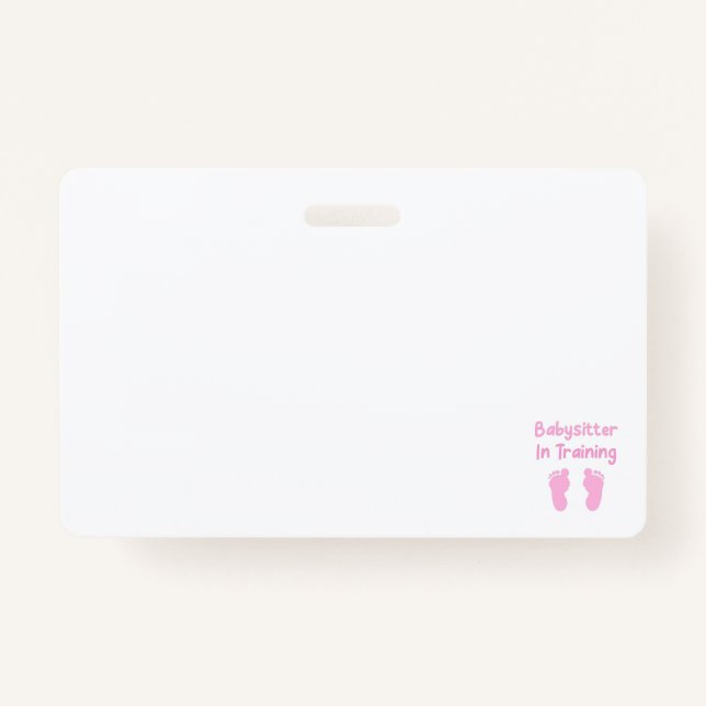 Crachá Babá No Treinamento (Frente)