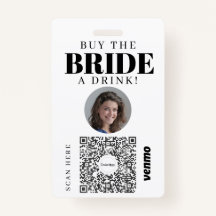 Bachelorette Venmo Código QR Comprar Noiva A Bebid
