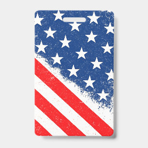 Crachá Bandeira Americana Camisa Estrelas Patriótica dos 