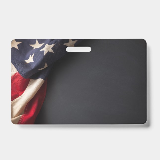 Crachá Bandeira Americana em um Quadro (Frente)