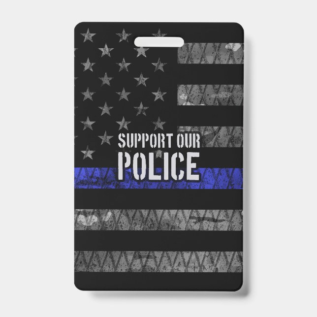 Crachá Bandeira Angustiada de Apoio à Nossa Polícia (Frente)