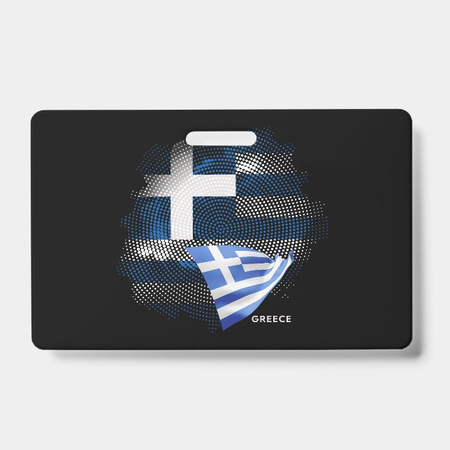 Crachá bandeira da Grécia (Frente)
