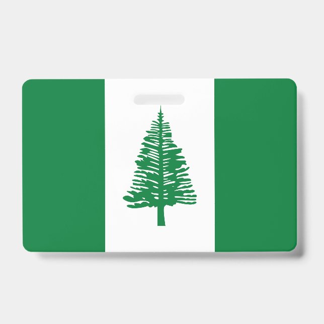Crachá bandeira da Ilha Norfolk (Frente)