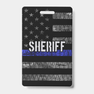 Crachá Bandeira da Polícia do Xerife Sofrida