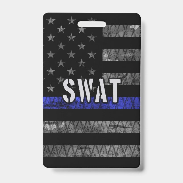 Crachá Bandeira da Polícia Tática Distendida (Frente)