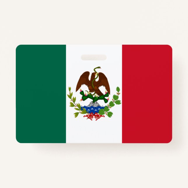 Crachá Bandeira da República Mexicana: 1824-1835, Papais  (Frente)