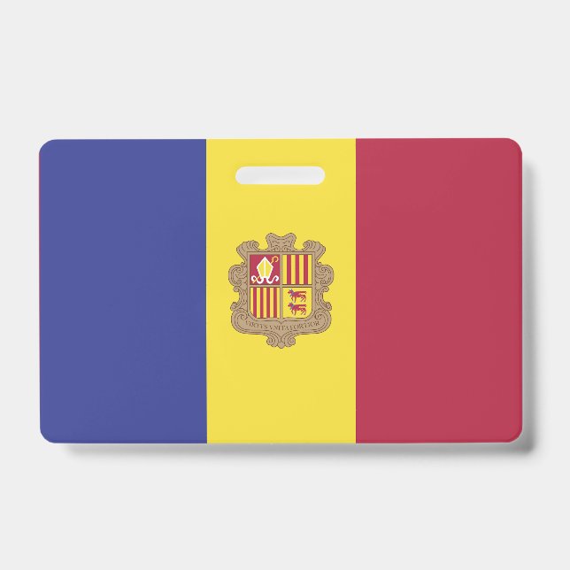 Crachá bandeira de Andorra (Frente)