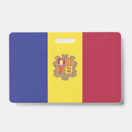 Crachá bandeira de Andorra