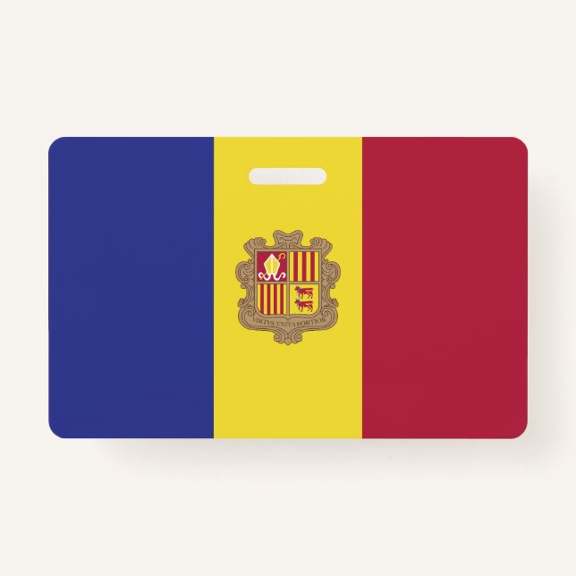Crachá Bandeira de Andorra (Frente)