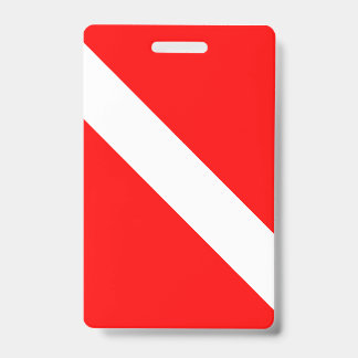 Crachá Bandeira de Mergulho Mergulhador Mergulhador Abaix