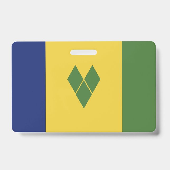Crachá bandeira de São Vicente e Granadinas (Frente)