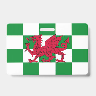 Crachá Bandeira do Dragão Vermelho Celta Místico do País