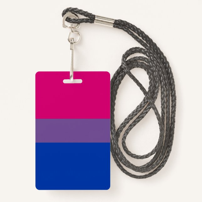 Crachá Bandeira do Orgulho Bissexual (Frente com cordão)