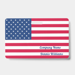 Crachá Bandeira dos EUA / Americana   Personalizada