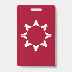 Crachá Bandeira Oglala Lakota Sioux